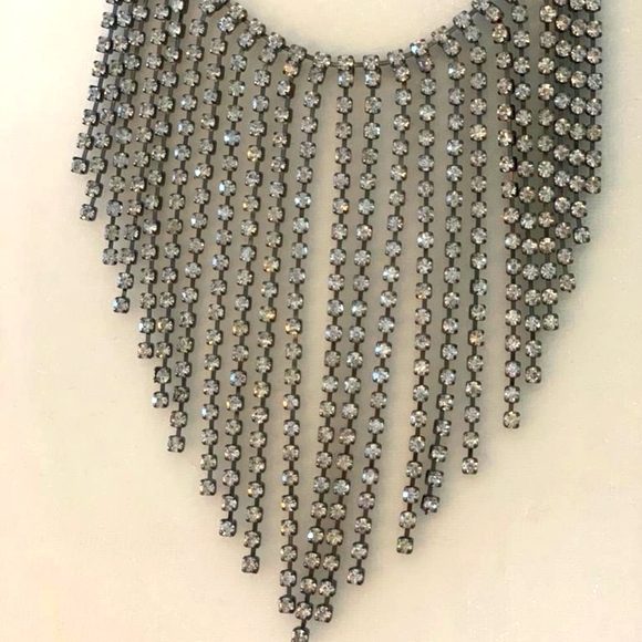 NWOT Black rhinestone necklace - Picture 3 of 3